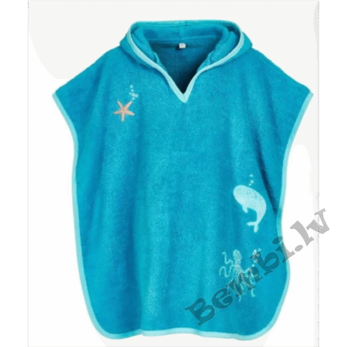 Playshoes frotē dvielis pončo DELFĪNS (izm.L)