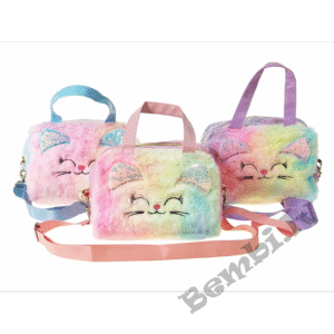 Plecu plīša soma meitenēm KAĶIS ar austiņām