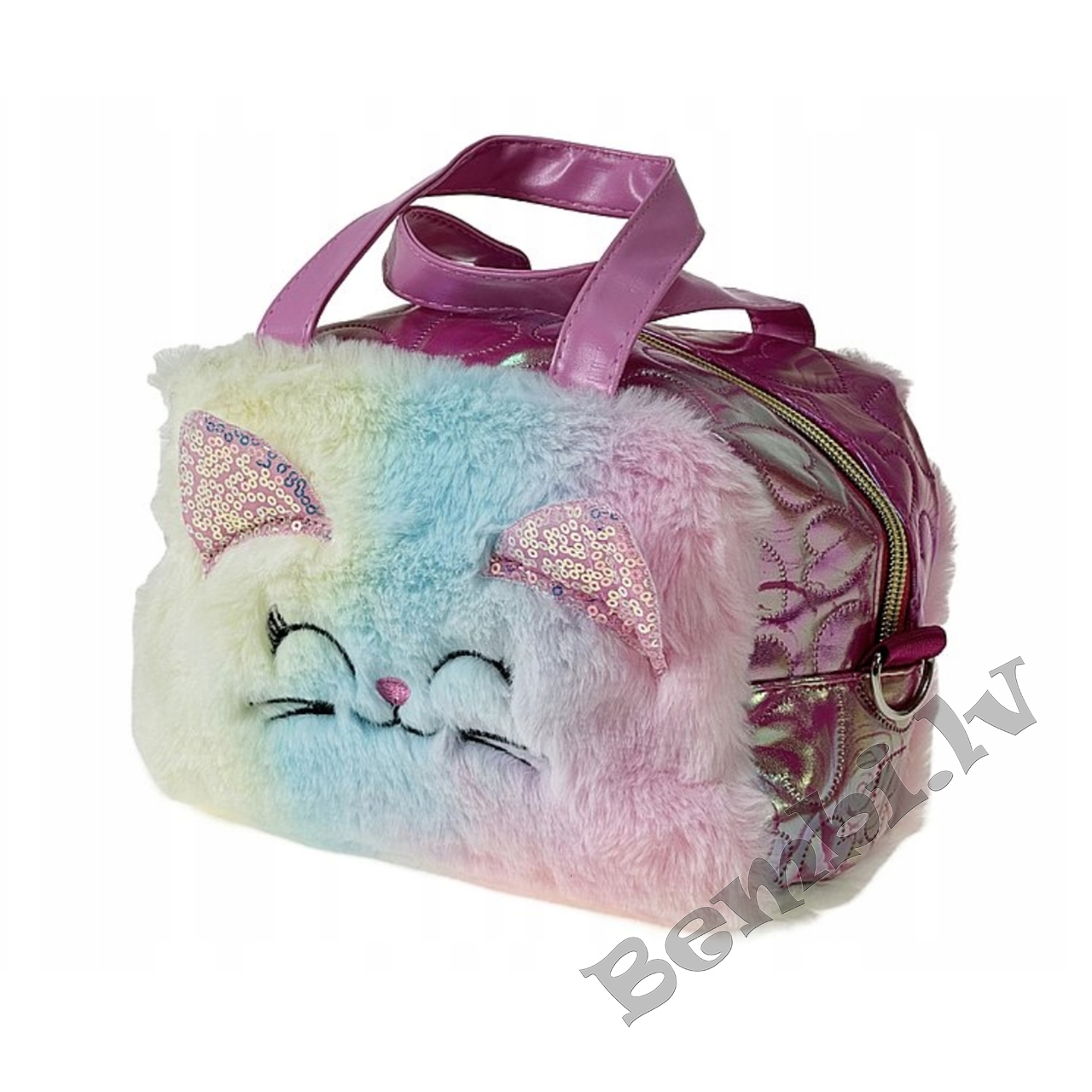 Plecu plīša soma meitenēm KAĶIS ar austiņām - Image 3