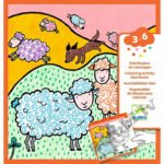DJECO Krāsojamās lapas - Bilžu dozators - Ferma DJ00050