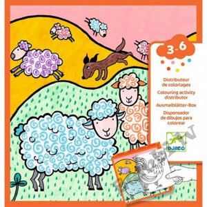 DJECO Krāsojamās lapas - Bilžu dozators - Ferma DJ00050