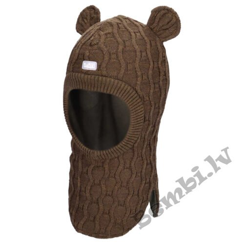 TuTu merino vilnas ziemas ķivercepure 3-007592 khaki (izm.46- 54 cm)