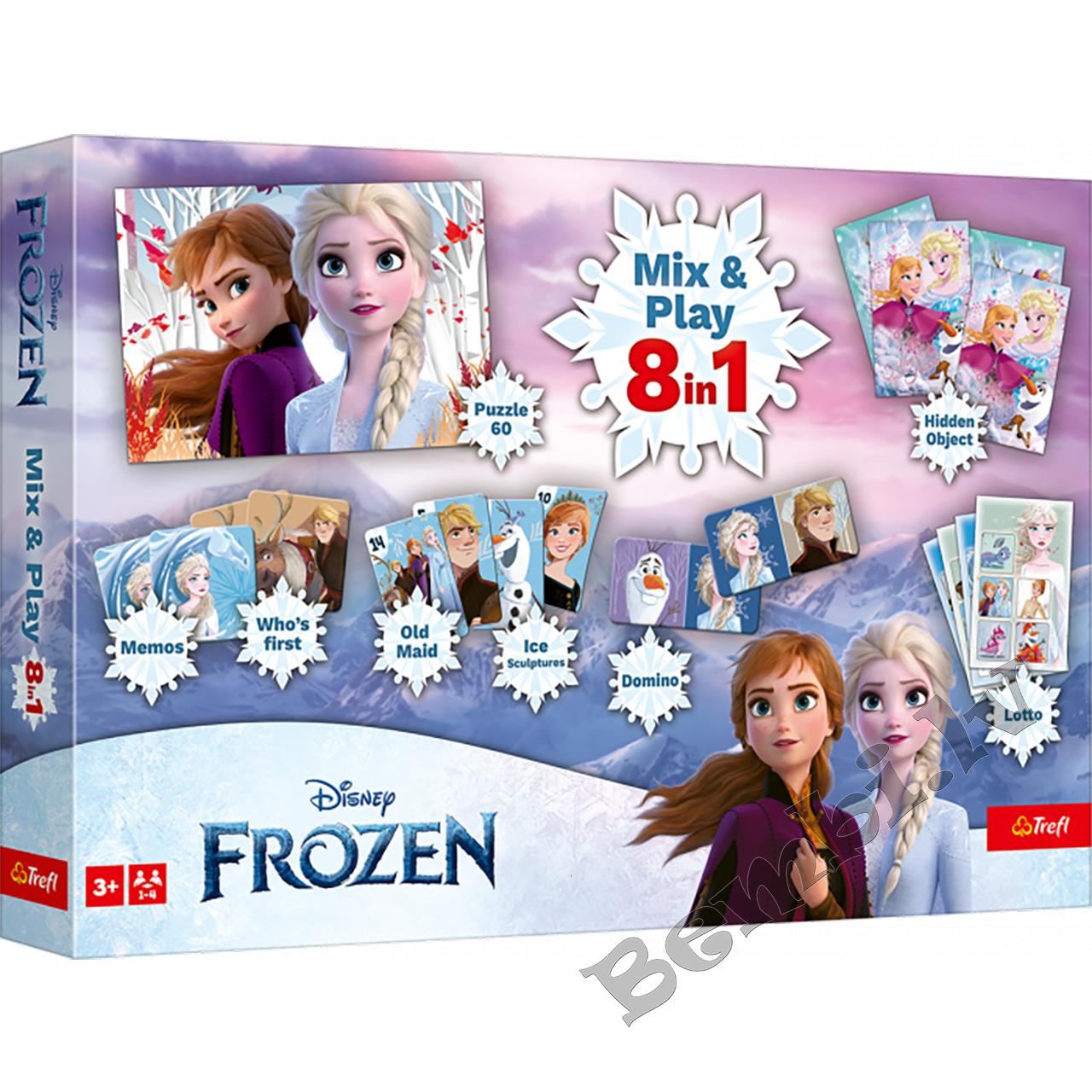 TREFL FROZEN 8in1 Mix&play galda spēļu komplekts