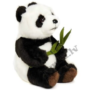 Uni toys mīkstā rotaļlieta Panda ar bambusu 17 cm