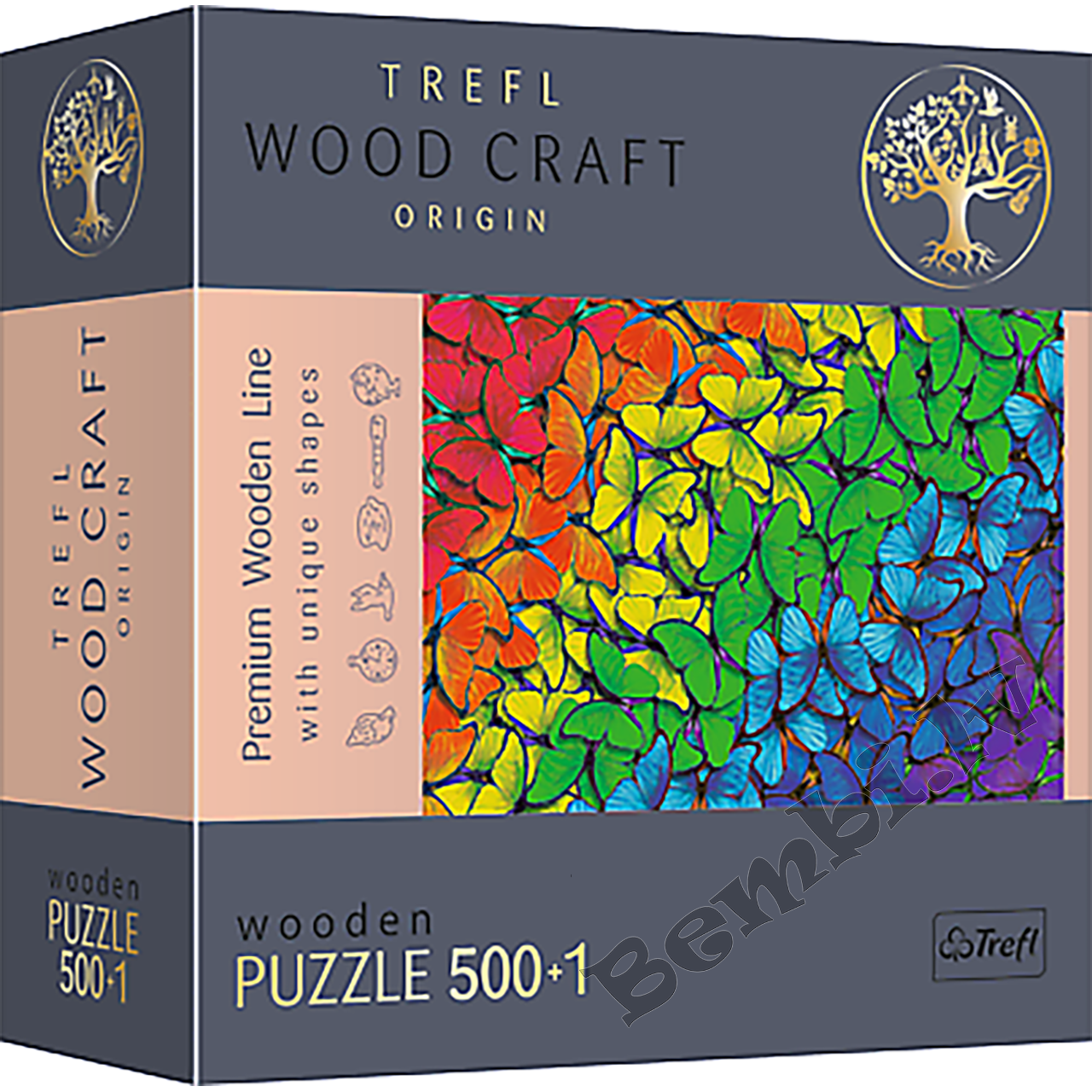 TREFL Koka puzle - Varavīksnes taureņi, 500gb