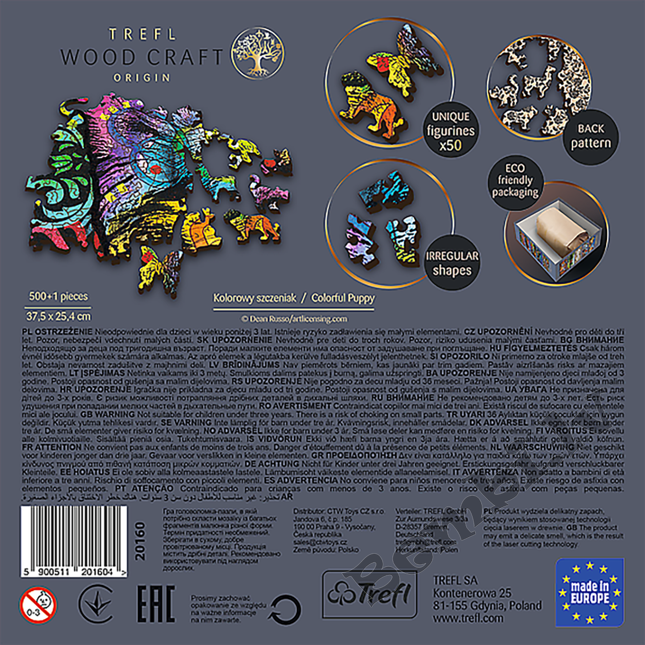 TREFL Koka puzle - Krāsains kucēns, 500gb - Image 3