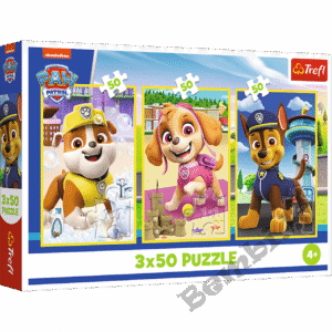 TREFL PAW PATROL Pužļu komplekts Mūsu suņi, 3x50 gab.