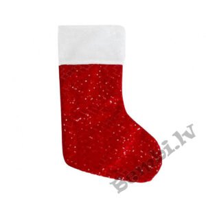 Ziemassvētku vecīša spīdīgā zeķe, 27x44cm