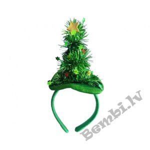 Galvas saite "Zaļā Ziemassvētku eglīte"
