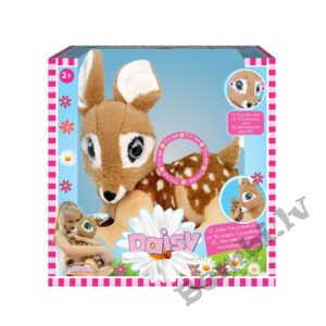 BAMBOLINA plīša Daisy ar kustīgām, spīguļojošām acīm un stāsta 3 pasakas, LV versija