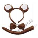 Brūns Peles tērps 3 in 1 (ausis, aste,tauriņš)