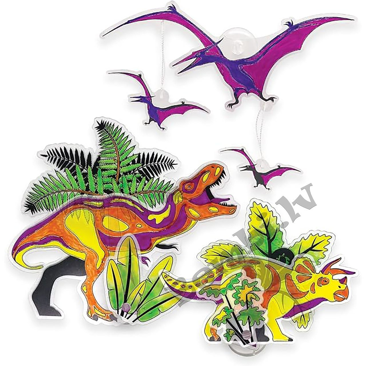 Radošais komplekts Dinozaurs (logu dekori) - Image 4