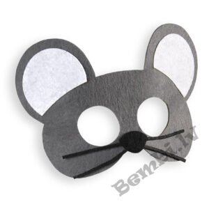 Peles maska filca /pelēkā pele