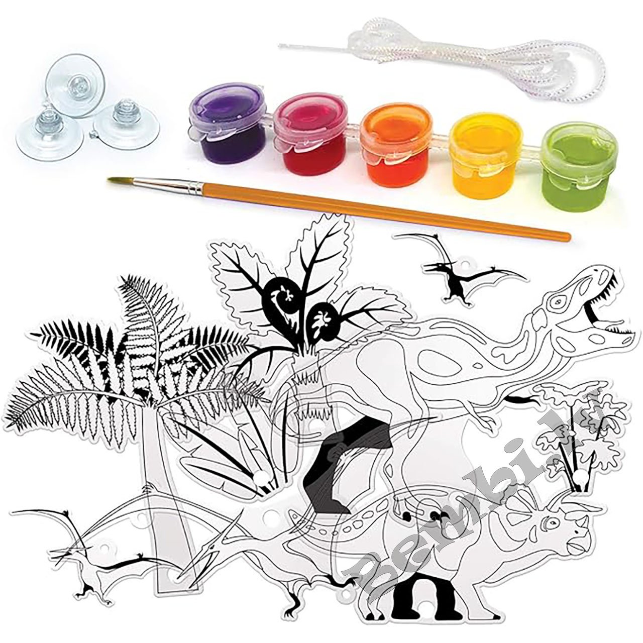 Radošais komplekts Dinozaurs (logu dekori) - Image 7