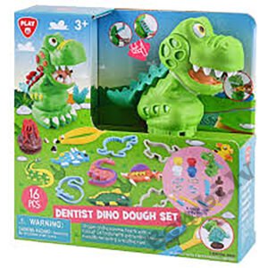 PLAYGO DOUGH Zobārsta komplekts ar dinozauru