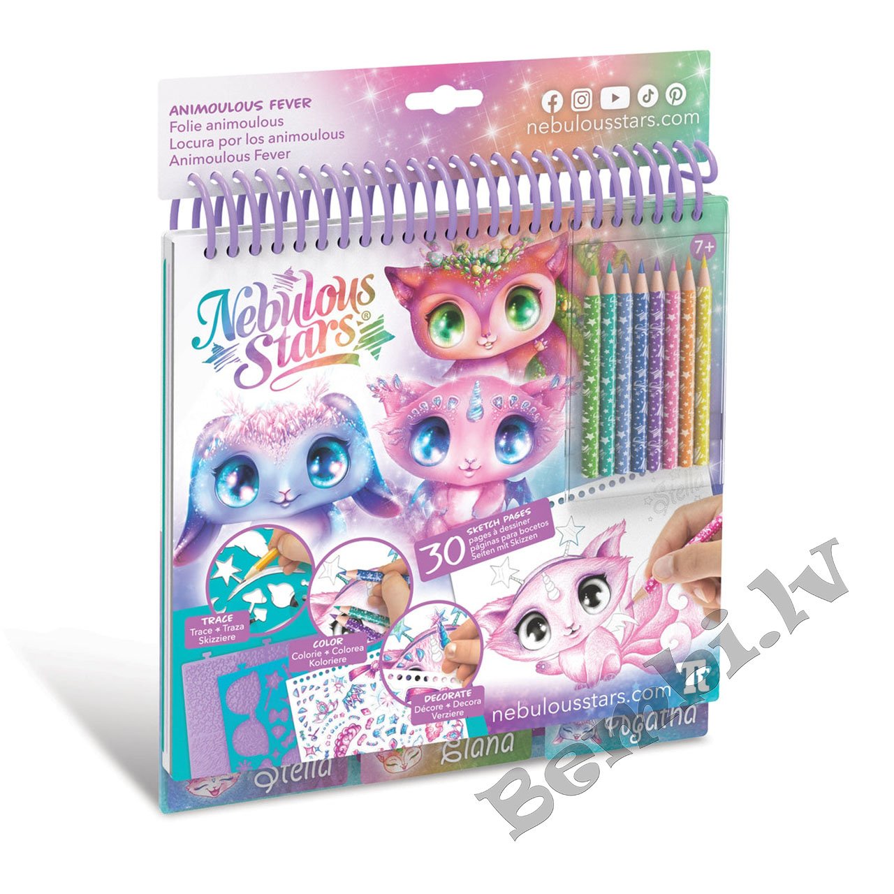 NEBULOUS STARS radošais komplekts Sketchbook-Animulous Fever