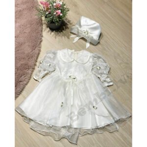 Šampanieša krāsas svētku kleita mazai meitenei 62 izm.