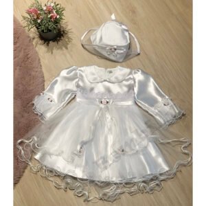 Balta svētku, kristību kleita meitenēm 80 izmērs