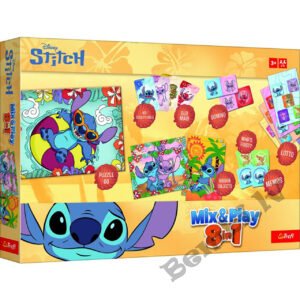 TREFL DISNEY STITCH 8in1 Mix&play galda spēļu komplekts 
