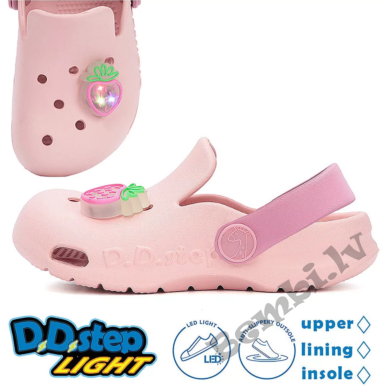 D.D.Step gumijas čības meitenēm ar gaismiņu J109-61448 (izm.22-33) - Image 9