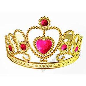 Princešu zelta kronis ar rozā akcentiem