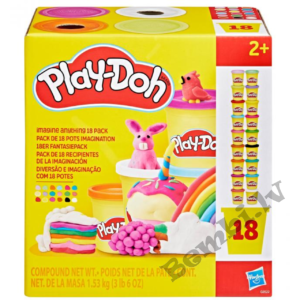 PLAY-DOH Plastilīna trauciņi, 18 gab.
