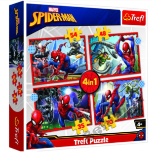 TREFL SPIDER-MAN Pužļu komplekts 4in1 Spiderman 