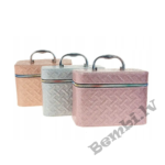 Kosmētikas koferis ar spoguli un rāvējslēdzēju 23x17x15cm